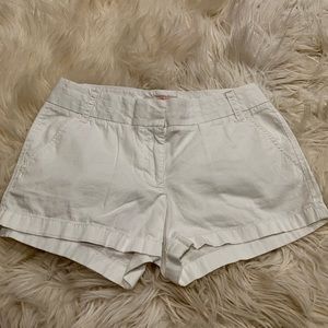 J. Crew Chino Shorts with Zip/Clasp in White
